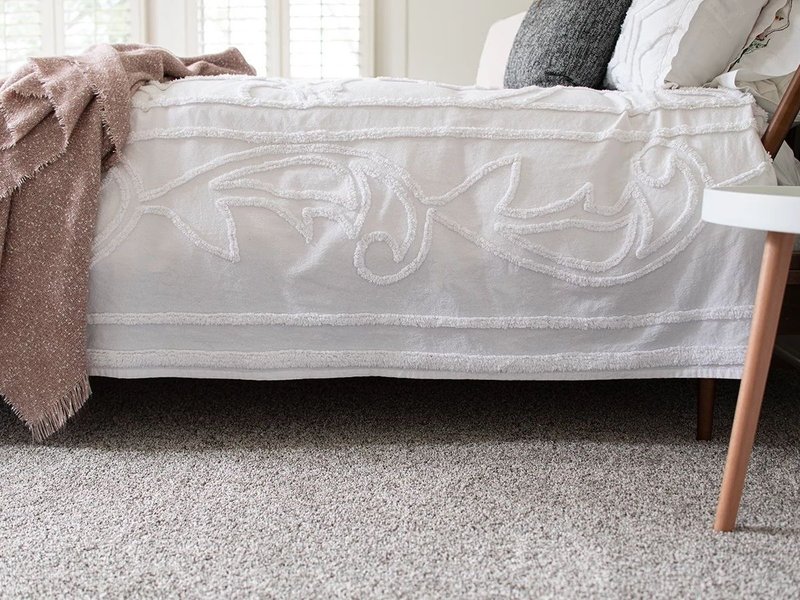 bedroom with gray carpet from B & B Floor Co in Springfield, VA